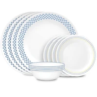 Corelle Amelia 12-Piece Glass Dinnerware Set (Service for 4), AMELIA 12PC SET