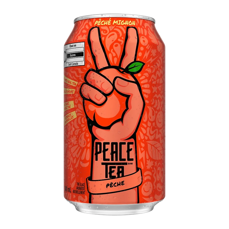 Peace Tea Peach Party Cans, 341 mL, 12 Pack, 12 x 341 mL