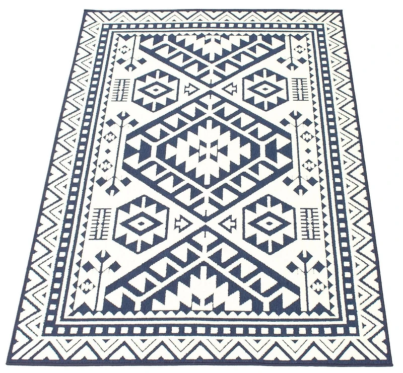 ECARPET Indoor/Outdoor for Balcony, Patio and Garden Aaya Blue Rug