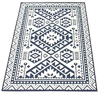 ECARPET Indoor/Outdoor for Balcony, Patio and Garden Aaya Blue Rug