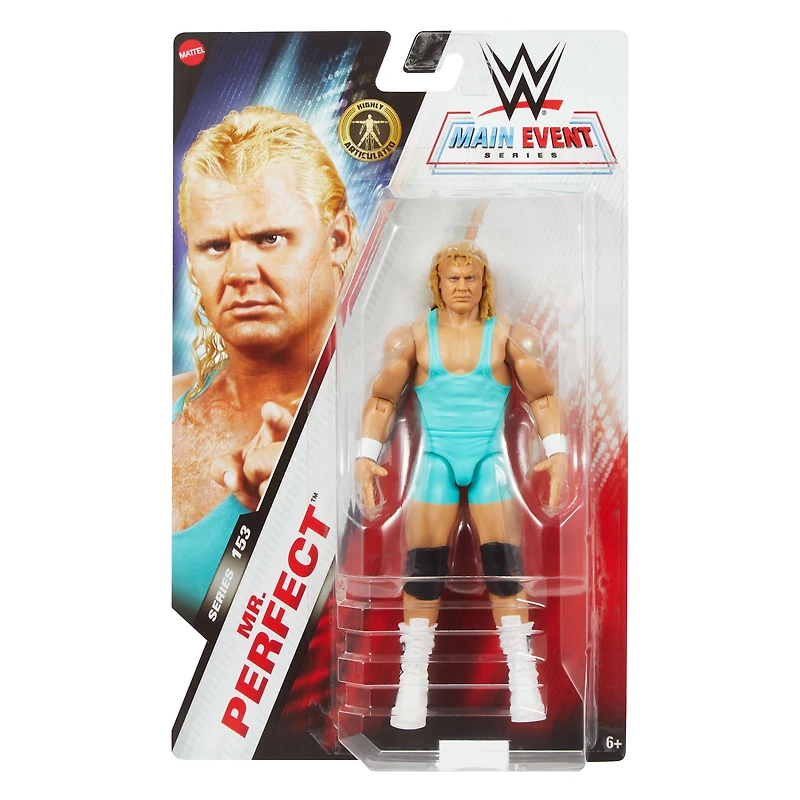 WWE Mr. Perfect Action Figure, Main Event Series #153 6-inch Collectible Superstar with Articulation