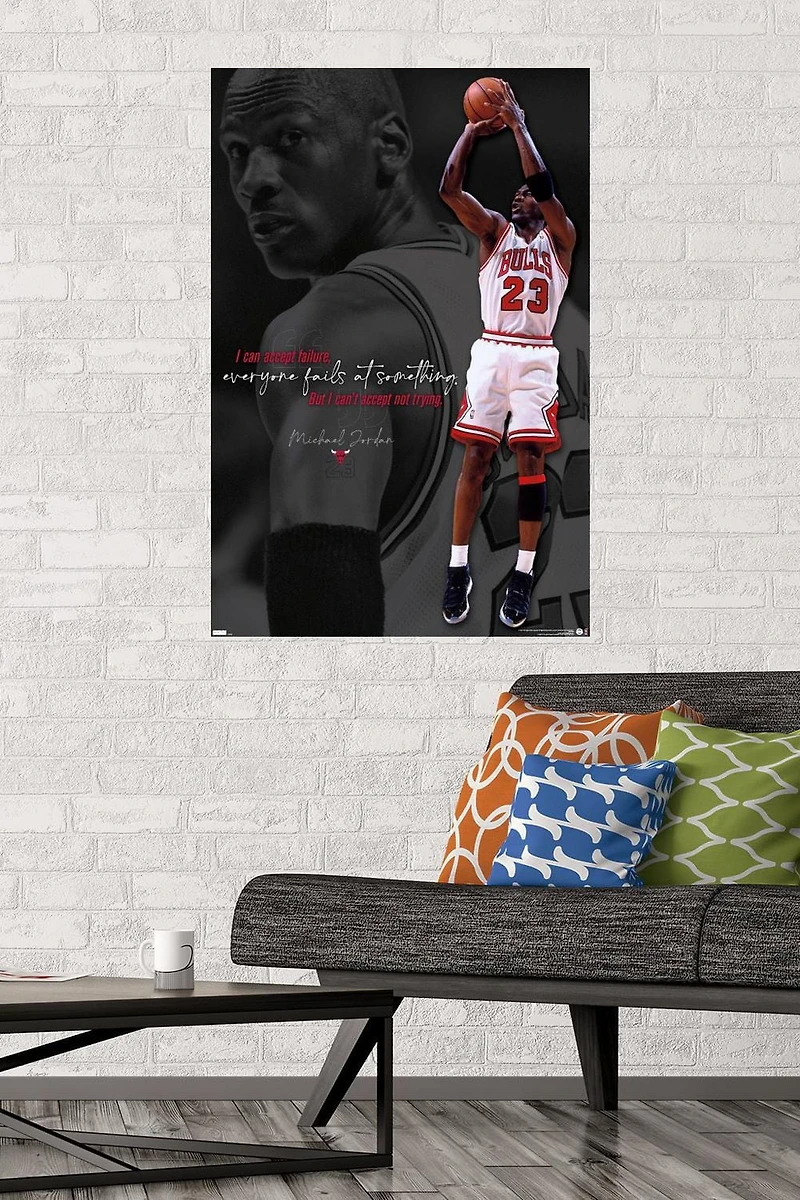 Michael Jordan - Can't Accept Not Trying Wall Poster, 22.375" x 34"