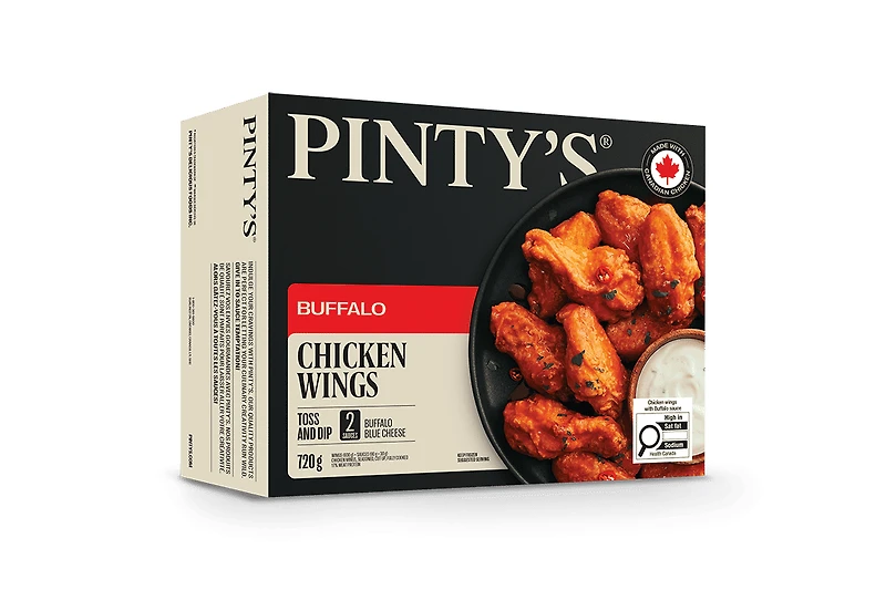Pintys Buffalo Chicken Wings, Seasoned, Cut-up, Fully cooked, Pintys Buffalo Chicken Wings