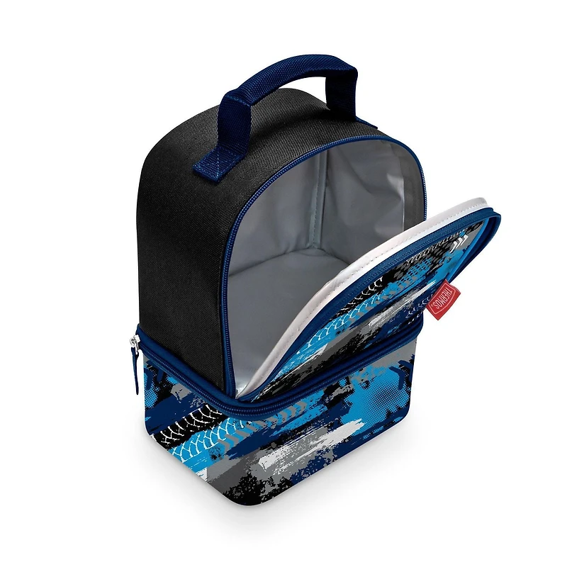 Sac à Lunch Thermos à Double Compartiment avec Coublure,  Des Pistes