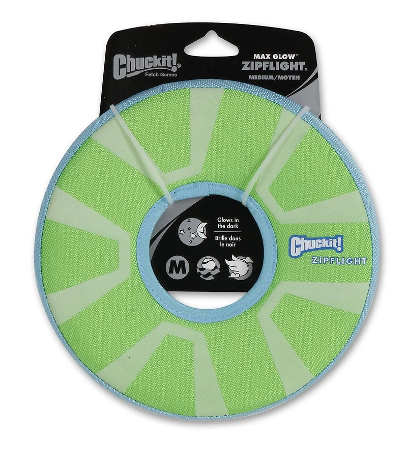 Chuckit! Zipflight Max Glow (jouet pour chien moyenne)