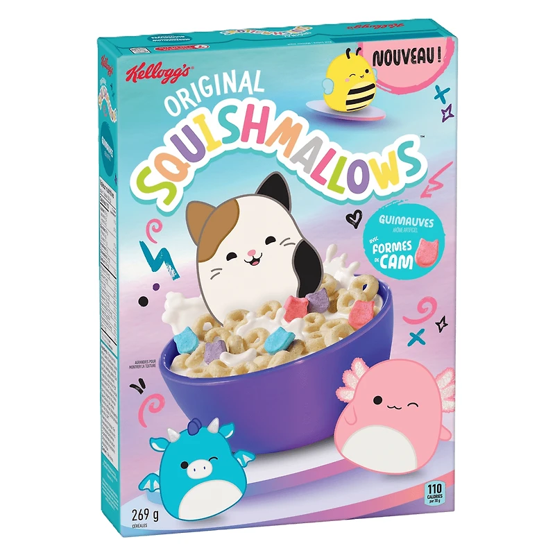 Céréales Kellogg’s® Original Squishmallows™ 269g Squishmallows Cereal Kellogg 296gx12