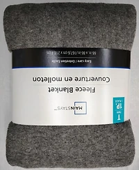 MAINSTAYS SOLID FLEECE BLANKET TWIN GREY, SOLID FLEECE BLANKET TWIN GREY