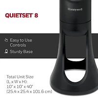 Ventilateur tour QuietSetMD HYF290BC Honeywell – Pièce entière, 40 po, 8 vitesses, Noir