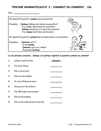 French Reproducible Teaching Activities for the FSL Classroom -trousse grammaticale - No2