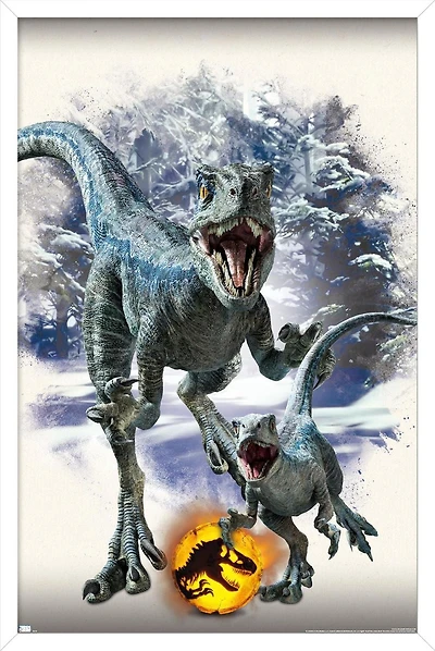 Jurassic World: Dominion - Blue and Beta Focal Wall Poster, 14.725" x 22.375" Framed
