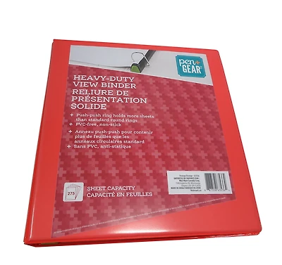 PEN+GEAR HEAVY DUTY VIEW 1`` BINDER ORANGE