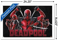 Marvel Deadpool & Wolverine - Deadpool Wall Poster, 14.725" x 22.375" Framed