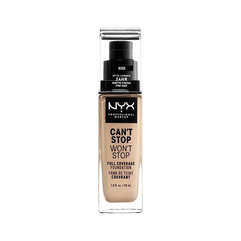 NYX Professional Makeup Can't Stop Won't Stop Fond de teint couvrance Totale, 30 mL Fond de Teint