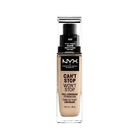 NYX Professional Makeup Can't Stop Won't Stop Fond de teint couvrance Totale, 30 mL Fond de Teint