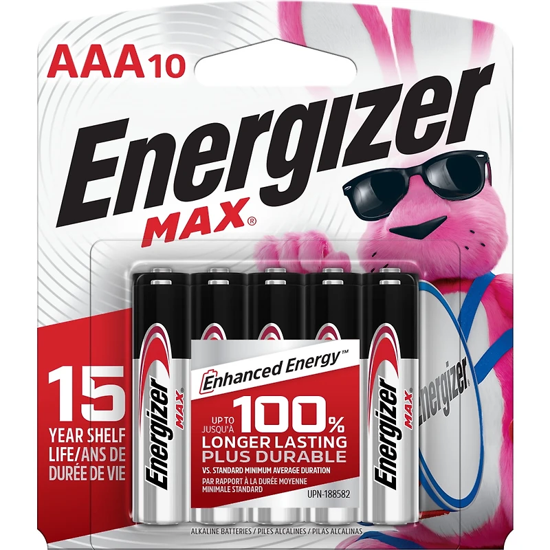 Energizer MAX AAA Batteries (10 Pack), Triple A Alkaline Batteries, Pack of 10 batteries