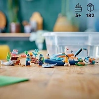 LEGO City Explorer Diving Boat 60377 Ocean Building Toy, Includes a Coral Reef Setting, Mini-Submarine, 3 Minifigures and Manta Ray, Shark, Crab, 2 Fish and 2 Turtle Figures