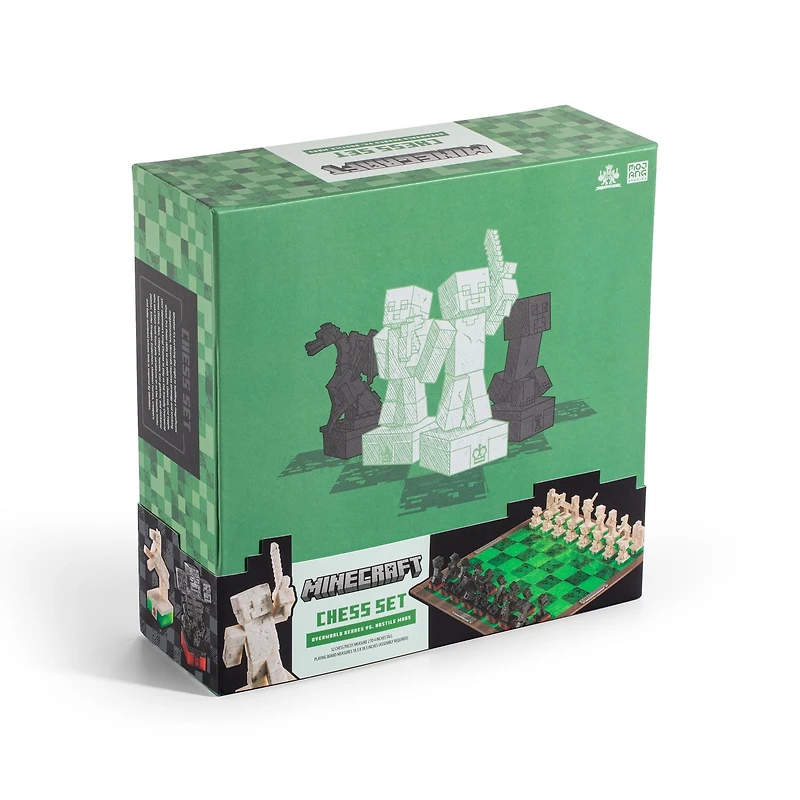 The Noble Collection Minecraft Jeu D'Échecs – Overworld Heroes contre Hostile Mobs