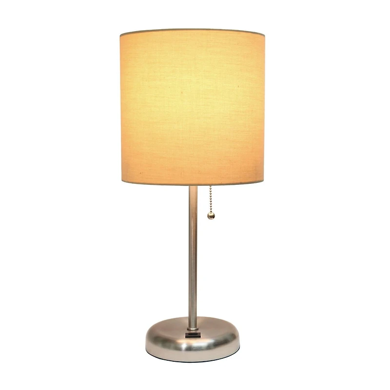 Lampe bâton LimeLights avec port de charge USB et abat-jour en tissu