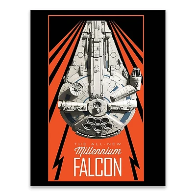 Artissimo Designs Toutes les nouvelles toiles imprimées Falcon du Millénaire - 6.5W x 8.5H x .5D