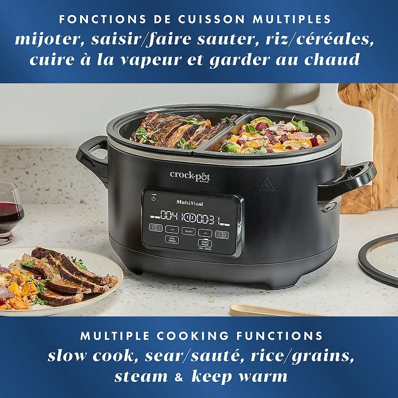 Multicuiseur Duo Crock-Pot et mijoteuse programmable avec fonction cuire à four