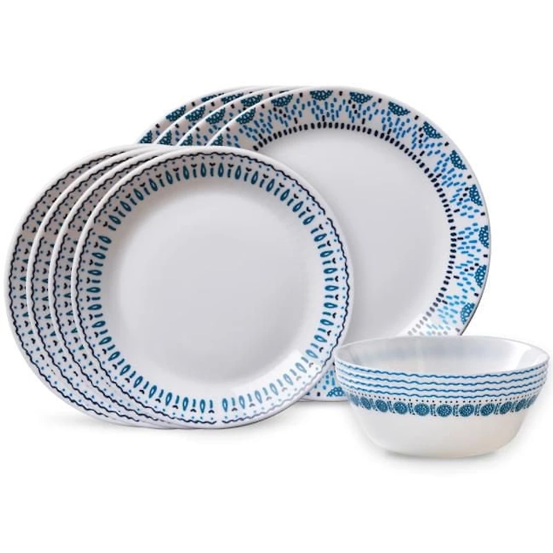 Service de vaisselle Corelle® Everyday Expressions Azure Medallion 12 pièces