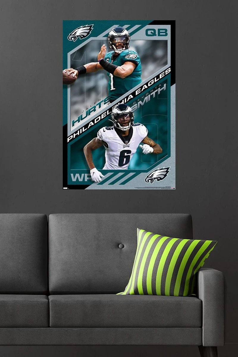 NFL Philadelphia Eagles - Jalen Hurts & DeVonta Smith 21 Wall Poster, 22.375" x 34"