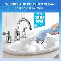 Bell + Howell Scrubtastic Express Blue Rechargeable Handheld Power Scrubber – Cordless Bathroom Cleaner