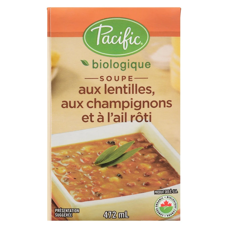 Pacific Foods Soupe Legumes Lentilles Champignons
