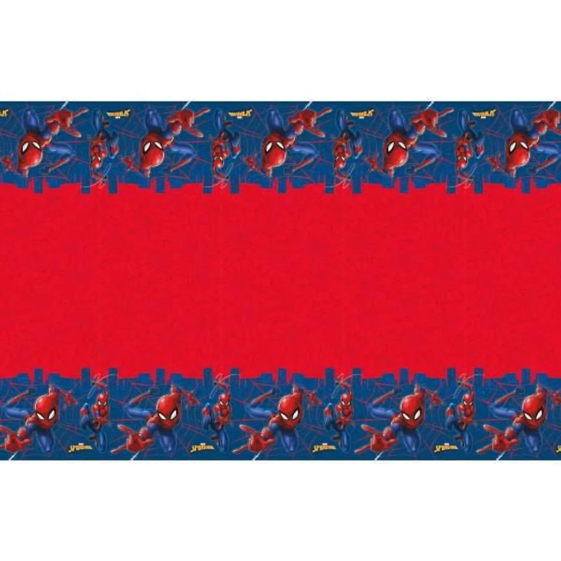 Spider-Man Rectangular Plastic Table Cover, 54" x 84", 1 Tablecover measures 54" x 84"