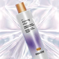 Pantene Stunning Silver Brightening Purple Shampoo for Dyed Gray and Silver Hair, Paraben Free