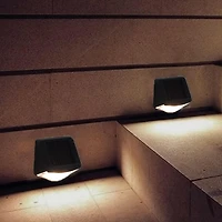 Mainstays Solar Powered Black LED Step Light, 3 Lumens, Mainstays 3L Step Light