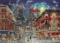 Puzzle en bois entrelacé de 1000 pièces Ceaco Thomas Kinkade Elf pour adultes à partir de 14 ans