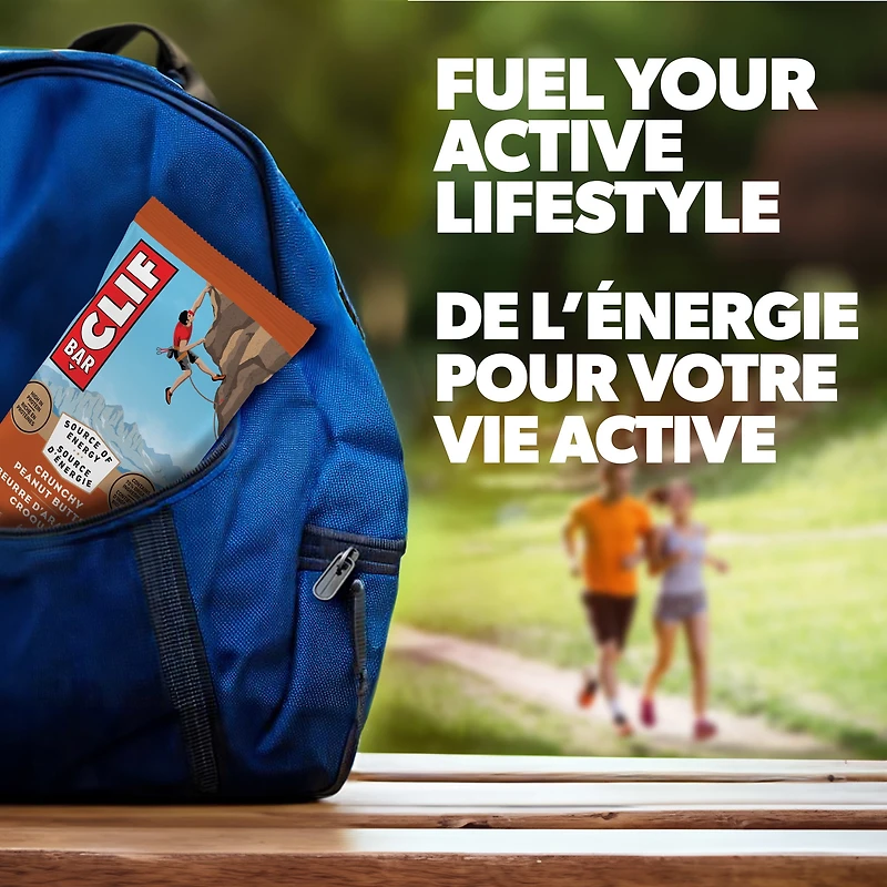 CLIF BAR Energy Bars, Crunchy Peanut Butter, Granola Bar, High in Protein, Contains 70% Organic Ingredients, (Pack of 5), 340 g