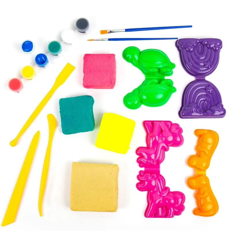 Made By Me! Sand Dough Sculpt & Paint Creations! Mold & Paint Sand Figures, sand dough