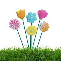 Anker Play! Create and Paint Garden Stakes - 6 Plaster Flower Stakes for Kids