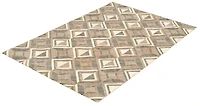 ECARPETGALLERY 4'11" x 7'9" Contemporary Cowhide Patchwork Handmade Area Rug for Living Room, Dining Room and Bedroom in Brown