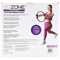 GoZone Pilates Ring, Yoga Fitness Circle for Leg and Arm Exercise, Black, 15 Inch, F-GOZONE PILATES RING