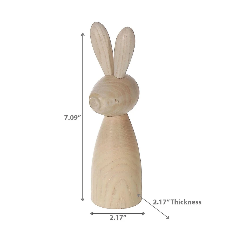 Décor De Lapin En Bois Naturel