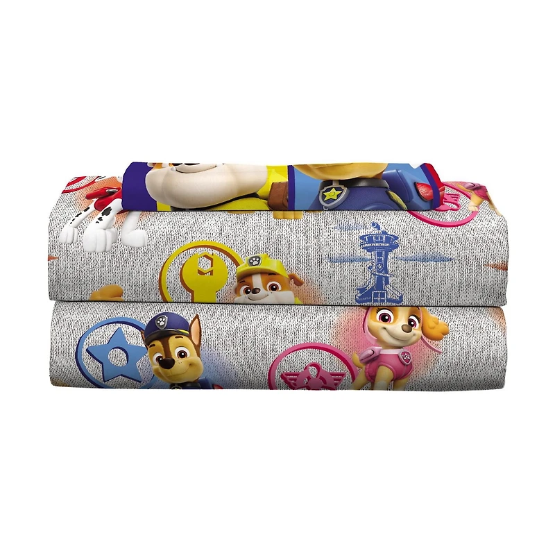 Paw Patrol "Barking Buds" Twin Sheet Set, Paw Patrol Twin Sheet Set