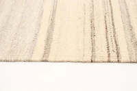 ECARPETGALLERY 5'0" x 8'0" Flat-weaves & Kilims Organica Hand Made Area Rug for Living Room, Dining Room and Bedroom in Ivory