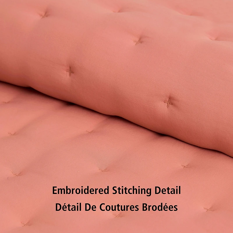 Mainstays 2-Piece Comforter Set, Terracotta Dream, Twin, Twin