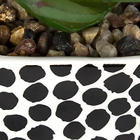 Kibo Mini Faux Succulent Dots Pot, 3.75in H x 1.78in Dia