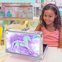 Boîte pour fourniture Vaultz - motif licorne « Follow Your Dreams »