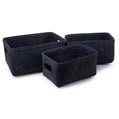 Truu Design, Paniers de rangement en feutre, ensemble de 3