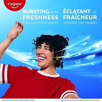 Colgate Max Fresh Knockout Toothpaste with Mini Breath Strips, Electric Mint, 150 mL