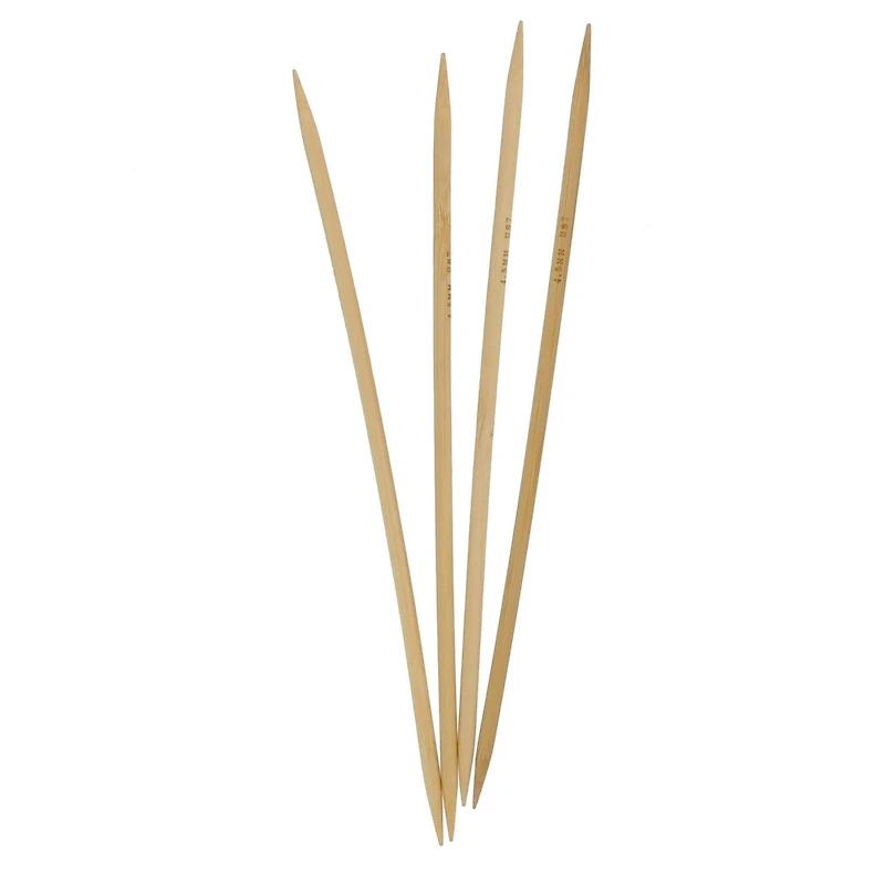 Love Knitting 8" Bamboo Double Point Knitting Needles - 4 pieces, Sizes 2.5 - 5.0 mm