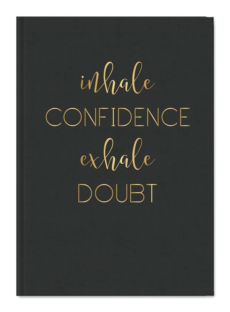 Markings By C.R Gibson Journal à reliure moyen "Confidence" gris foncé