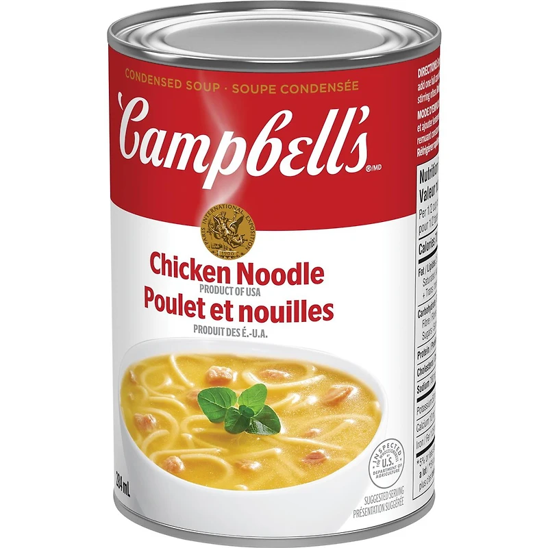 Soupe condensée Campbell'sMD, Poulet et nouilles, longue conservation 284 ml