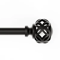 Tringle à rideaux réglable Mainstays bouton en filigrane noir de 1,27 cm, (122 cm à 213 cm)