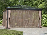 Venus Gazebo 12 pi. x 14 pi. en Brun